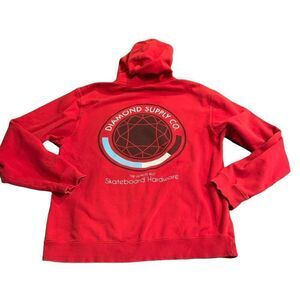 Diamond Supply Co. Skateboard Hoodie Red Medium